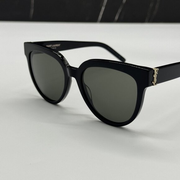 NEW SAINT LAURENT SL M28 003 WOMEN BLACK SUNGLASSES - Picture 5 of 8